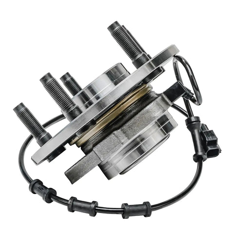 Side view of Pair Front Wheel Bearing Hubs Assembly For Dodge Ram 1500 2002-2005 With ABS 5-Lug, showing hub and ABS sensor cable.
