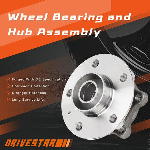 Direct Fit Front Or Rear Wheel Hub Bearing Assembly For Audi A4 A5 A6 Q5 S4 S5 2008-2015 displayed with specifications