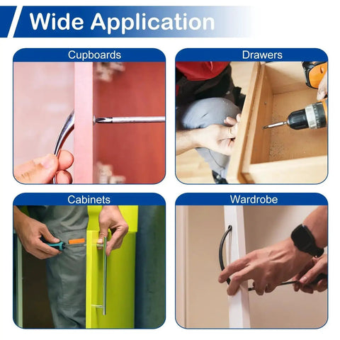 Image showing 125Pcs Cabinet Screws And Drawer Knobs Kit With M4 Machine Screws Assortment used in cupboards, drawers, cabinets, wardrobe.