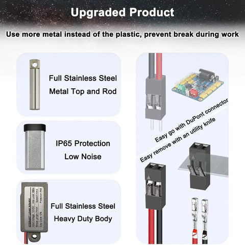 12V Mini Electric Linear Actuator With 4 Inch Stroke 188N 42Lb Force IP65 Waterproof Metal Actuator features and components.