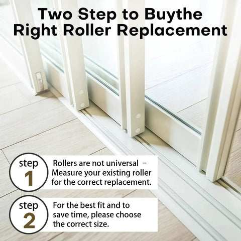 2 Pack One And A Quarter Inch Sliding Glass Door Tandem Rollers Replacement Kit For Patio Doors Up To 330 Lbs Heavy Duty