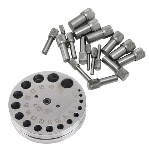 Pro Disc Cutter Set For Jewelry Making With Durable Steel Construction Precision Punching And Flat Bottom Design, 17 matrices