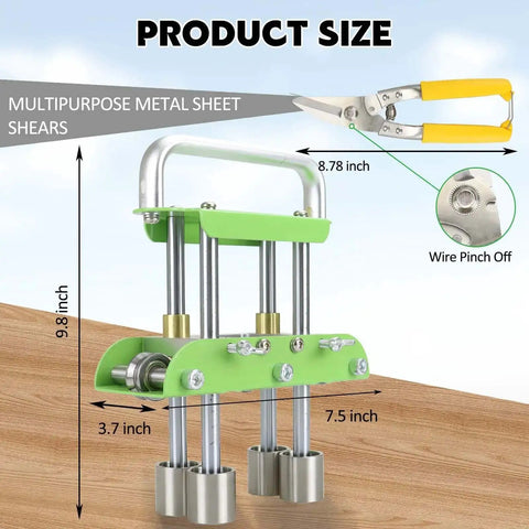 Pro Grade Metal Roller Bender Kit For 0 To 90 Degree Bends, Built For Aluminum Copper And Steel, 8 inch shears included