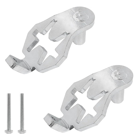 Four Piece T-Post Gate Hinge Pins Set with bolts, Heavy Duty Powder Coated Steel For Farm And Garden Gates, Rust Resistant, Quick Install