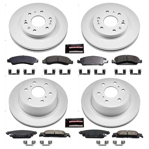 PowerStop brake kit with four fully-coated rotors and Z17 ceramic pads for Cadillac Escalade 2015–20, Silverado 2014–18