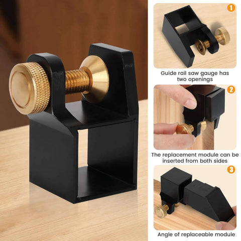 Pro Grade Dovetail Saw Guide Jig With Aluminum Alloy Magnetic Right Angle for precise woodworking with double-sided design.