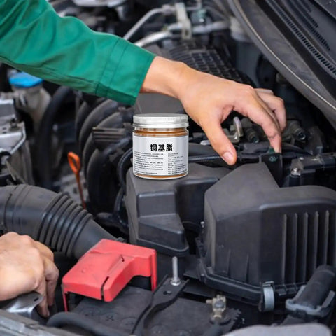 Copper Thread Grease Anti Seize Lubricant For Brake Systems And Metal Fasteners High Temp Top Notch Formula with Brush 100g