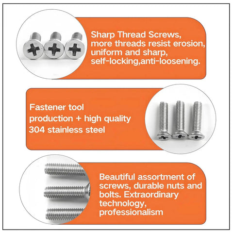 Beefy 960 Piece Laptop Screws Set In 304 Stainless Steel Flat Head Countersunk Machine Screws For SSD Drives M1.4 M1.6 M2 M2.5 M3