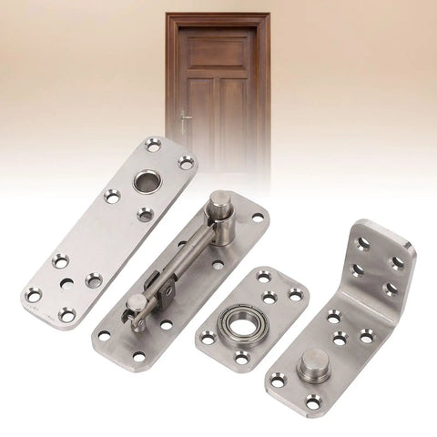 Hidden Door Hinge For Secret Doors And Bookcase Shelves 600 Lbs Load Bearing Stainless Steel Pivot Hinge visible next to door