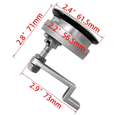 Marine-grade stainless steel floor hatch latch with flush turning lift handle and recessed pull ring