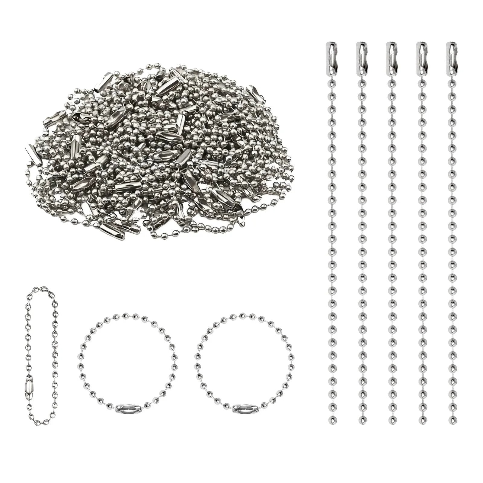 stainless steel ball bead chains for crafts - 100 Pack...