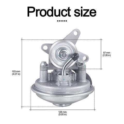 AULINK 904-801 mechanical vacuum pump for GM 6.5L V8 diesel engine; metal auto part with mounting tabs