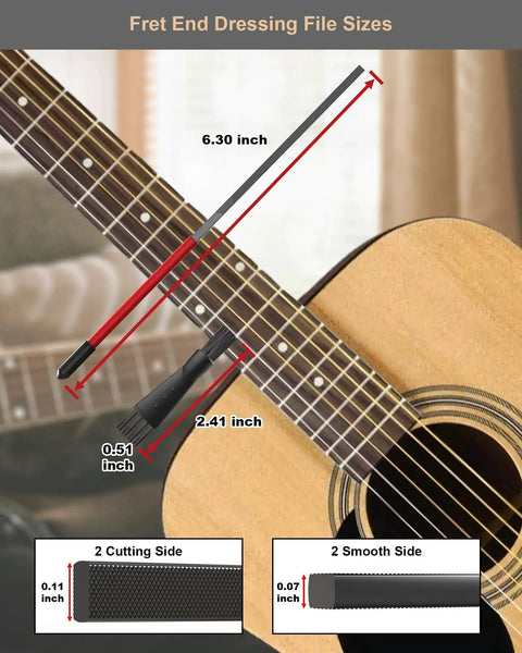 double-sided fret end file - Precision Tool for Guitar...