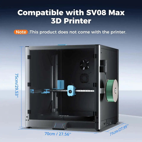 Metal And Tempered Glass Open Enclosure With Drag Chain And Filter Fan For SV08 Max 3D Printer Stable Temperature