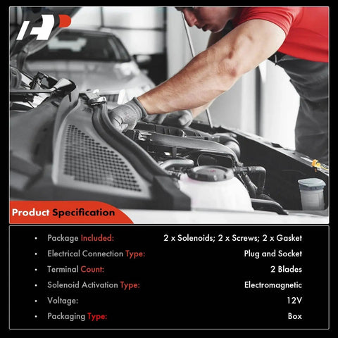 Mechanic installing Two Piece Engine Variable Valve Timing Solenoid Kit for Ford Lincoln Mercury 4.6L 5.4L 3V VVT VCT