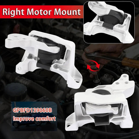 Right Engine Mount For 2012-2013 Mazda 3 2.0L GS-Sky And 2012-2013 Mazda 3 I 2.0L, Heavy-Duty Steel And Rubber Construction, Installed View