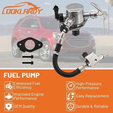 High Pressure Fuel Pump With Fuel Hose Kit For Chevy Equinox 2010 2017 GMC Terrain Buick Regal 2012 2017 2.4L Fits Like A Dream Direct Fit Replacement 12641847 12633423 With OE Style Connectors And Durable Performance