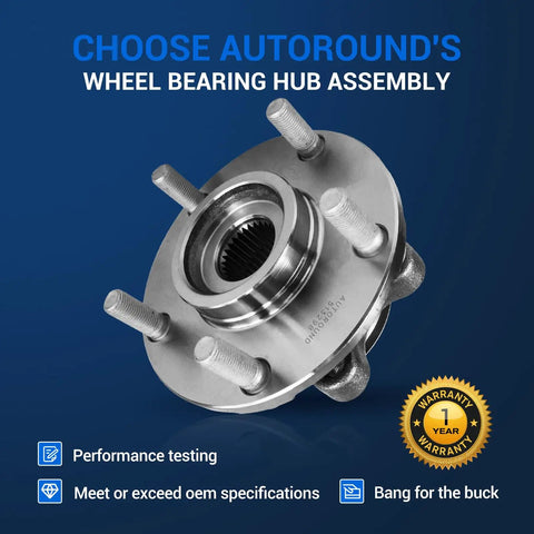 2 Pack Front Wheel Hub And Bearing Assembly Direct Fit For Nissan Rogue 2008-2013 Rogue Select 2014-2015 Sentra 2007-2012 2.5L 5 Lug ABS