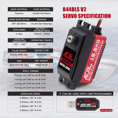 Beefy Low-Profile Brushless Digital Metal Gear Steering Servo For 1/10 And 1/12 RC Cars Trucks And Planes, 15.5 kg-cm Torque At 8.4V