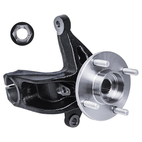 Front Left Steering Knuckle Kit With Wheel Hub Bearing And CV Axle For Ford Focus 2006 2007 2008 2009 2010 2011 Automatic Transmission