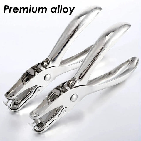 Two Piece Handheld Hole Punch Set With One Quarter Inch And One Eighth Inch Circle Punches, mini metal hole punchers