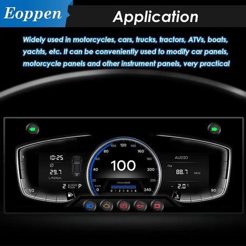 Dashboard showing usage of Seven Pack Half Inch 12V LED Indicator Lights Waterproof Metal Dash Signal Lights with 300mm wires for vehicles