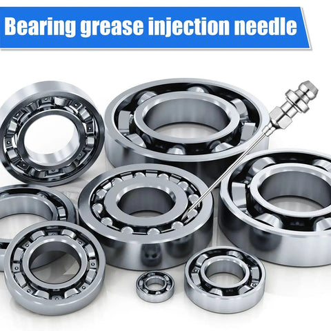 Must Have Versatile Seven Piece Grease Gun Accessory Kit With Three Nozzles One Needle Dispenser and bearings