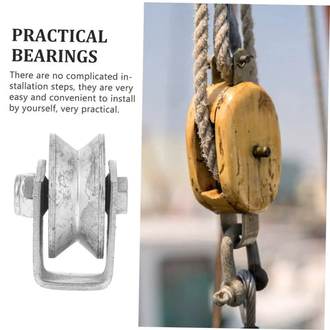 Rugged cast iron V groove wheel pulley for sliding gates and doors, shown in an industrial setting, ensuring smooth operation and minimal vibration.