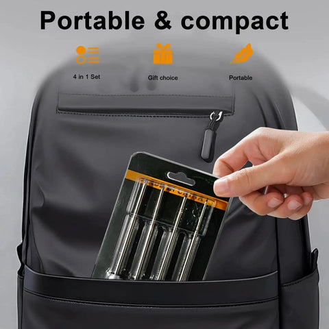 Person placing All In One RC Hex Key Driver Set With Magnetic Tips in a backpack pocket