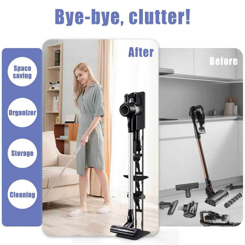 Universal Storage Stand For Dyson And Most Cordless Vacuums With A Heavy Duty Carbon Steel Base, Anti Tip Design, Easy Install