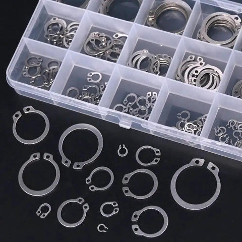 External Circlip Snap Ring Assortment Kit 150 Pieces 304 Stainless Steel 4mm To 28mm Rust Resistant Pro Grade Heavy Duty Ring Clips