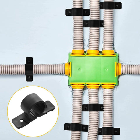 Installed 50 Pack One Half Inch Pipe Clamps Pex Clamp Set Heavy Duty Bulk Pipe Supports Suspension Clips For Pex Copper CPVC Plumbing