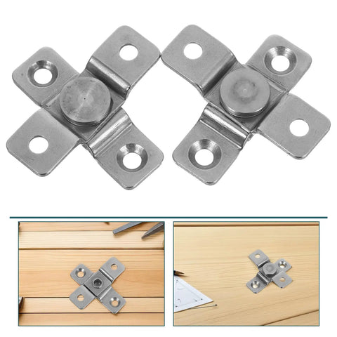 2 Pack Adjustable Torque Stainless Steel Damping Hinges For Cabinets And Doors Heavy Duty Friction Pivot Hinges with installation view