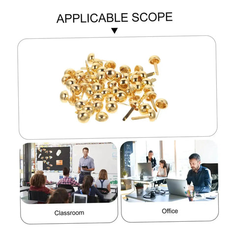 100 Pieces Decorative Craft Nails For DIY Projects, Miniature Brass Fasteners For Cards, Scrapbooking And Jewelry Boxes