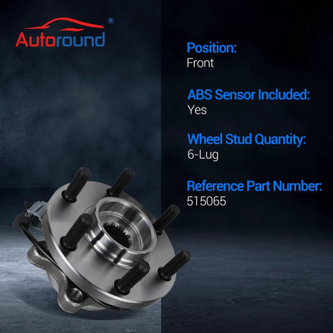 Front Wheel Bearing And Hub Assembly For 4x4 Nissan Frontier Xterra 05 18 Pathfinder 05 12 Suzuki Equator 09 12 6 Lug With ABS