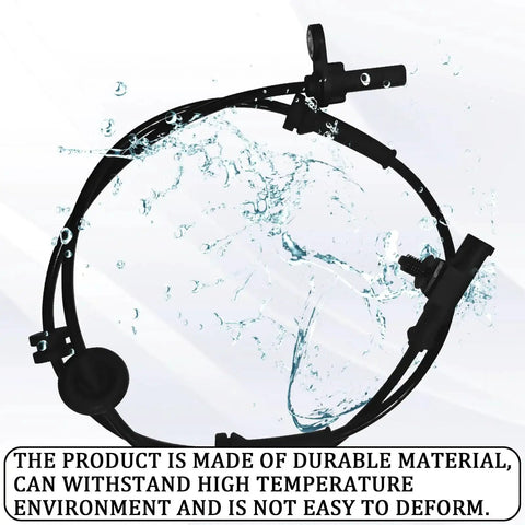 Rear-left ABS wheel speed sensor with wiring harness, black PVOTAWP replacement part for Heyue models