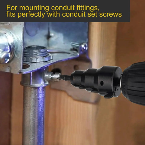 Universal EMT Conduit Reamer For One Half Inch Three Quarter Inch And One Inch Pipes With Improved Bit Retention Deburring And Chamfering