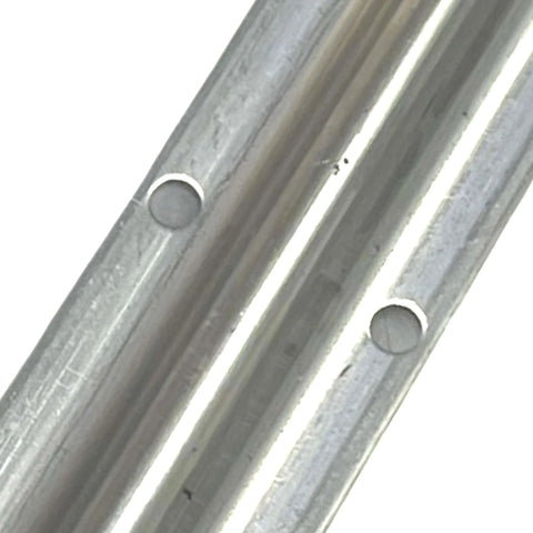 Heavy Duty Screw Down Track For Sliding Glass Doors, Stainless Steel Patio Door Track Replacement Hardware, close-up view
