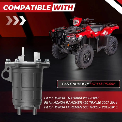 Drop-In Fuel Pump 16700-HP5-602 Replacement For Honda ATV TRX700XX 2008 2009 Rancher TRX420 2007 2014 Foreman TRX500 2012 2013