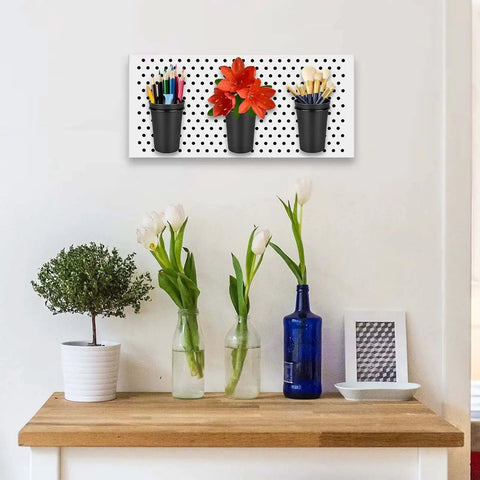 Six Pack Pegboard Cups With Loops For Pegboard Organization Cup Holders Black Durable Plastic For Garage Workshop