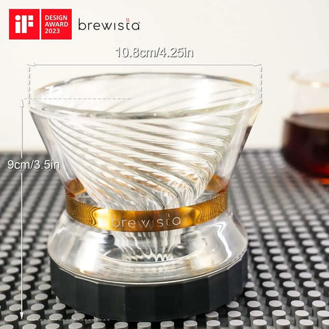 Tornado Duo Pour Over Coffee Dripper Barista Grade With Double Wall Glass Insulated Body Easy To Clean Dripper For Home Or Office