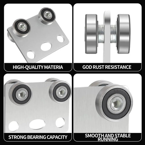 Four Wheel Trolley Assembly Rollers With Bearing For Use With One And Five Eighths Inch Wide And Taller Strut Channel