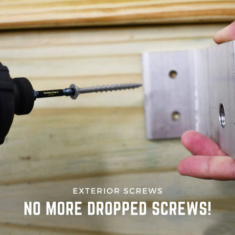 Exterior Seven Inch Wood Screws With T25 Torx Bits Size Twelve For Outdoor Use Rust Resistant Long Wood Screw Set of 25 in action