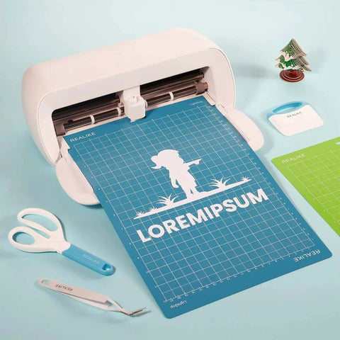 8.5x12 Inch Cutting Mats Set For Cricut Joy Xtra, 3-Pack With LightGrip StandardGrip StrongGrip shown in crafting setup.