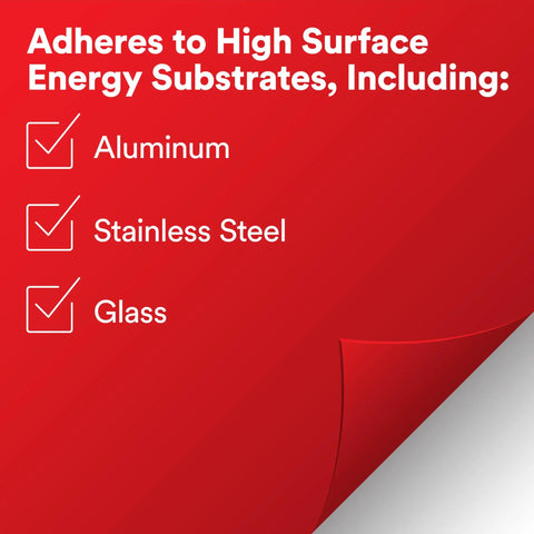 Image showing VHB double-sided acrylic foam tape 4611 dark gray suitable for aluminum, stainless steel, and glass.