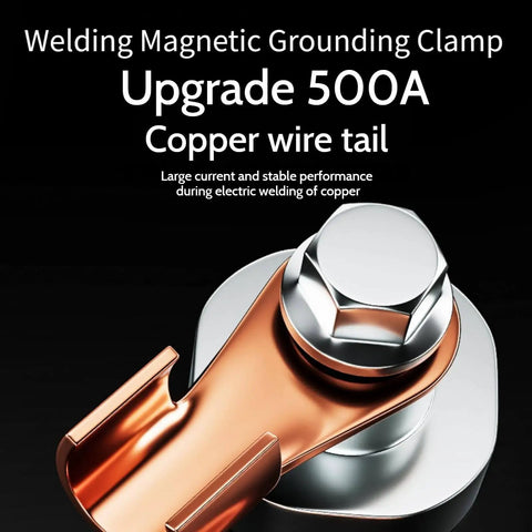 Quick Setup Welding Magnetic Grounding Clamp For Fast Precise Welds Magnetic Welding Ground Clamp with copper wire tail, size 3.5x3.5 cm.