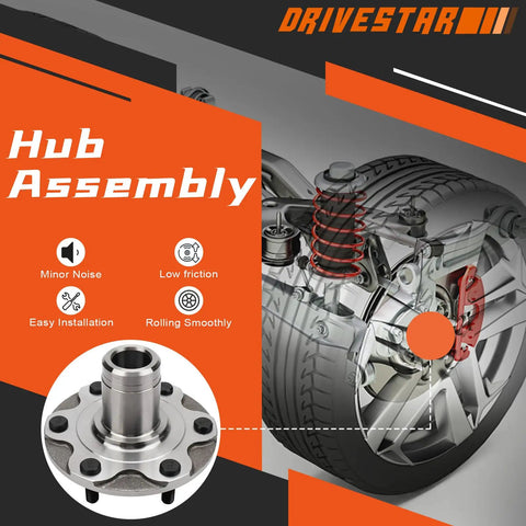 Front Wheel Hub Assembly For 1995-2004 Toyota Tacoma 4WD, 1996-2002 Toyota 4Runner 4WD, 2000-2006 Toyota Tundra 4WD, 2001-2007 Toyota Sequoia 4WD Replacement - OEM-Grade Hub Bearing Kit.