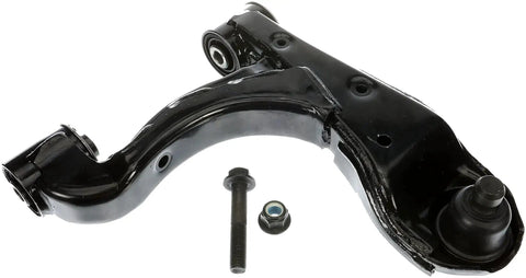Rear Passenger Side Upper Suspension Control Arm And Ball Joint Assembly For Infiniti And Nissan Direct Replacement With Pre Installed Ball Joint And Bushings That Save You Time And Hassle Built Tough For A Smooth Ride shown with hardware