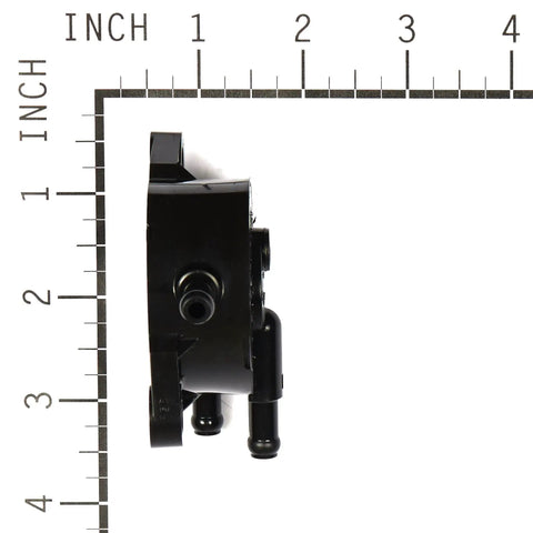 Side view of Durable Fuel Pump Replacement For 12Y000 And 185000 Series Engines against a ruler for scale.