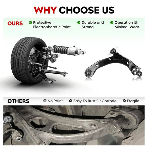 Comparison of Front Lower Control Arm Suspension Kit For FE1 Suspension Fits Chevy Cobalt 2005 To 2010 HHR 2006 To 2011...